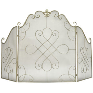 Astoria Grand Kaminschirm mit 3 Paneelen aus Eisen & Bewertungen